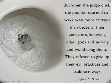 Illustration of the Bible Verse Judges 2:19
