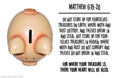 Illustration of the Bible Verse Matthew 6:19-20