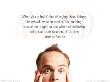 Illustration of the Bible Verse Matthew 7:28-29