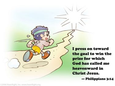 Illustration of the Bible Verse Philippians 3:14
