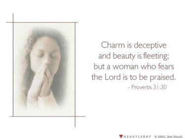 Illustration of the Bible Verse Proverbs 31:30 Praying Hands