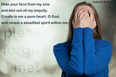 Illustration of the Bible Verse Psalm 51:9-10