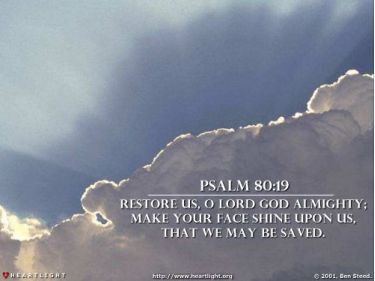 Illustration of the Bible Verse Psalm 80:19