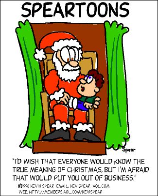 Illustration of the Bible Verse Speartoons: Santa