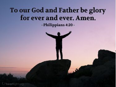Illustration of the Bible Verse Philippians 4:20