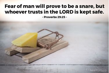 Illustration of the Bible Verse Proverbs 29:25