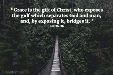 Illustration of the Bible Verse Quote by Karl Barth