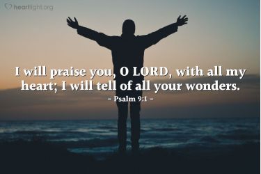 Illustration of the Bible Verse Psalm 9:1