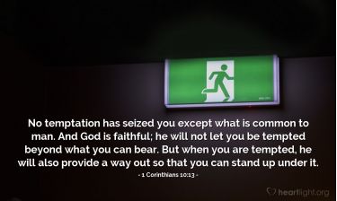 Illustration of the Bible Verse 1 Corinthians 10:13