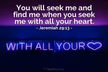 Illustration of the Bible Verse Jeremiah 29:13