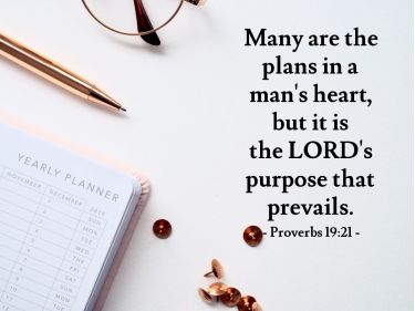 Illustration of the Bible Verse Proverbs 19:21