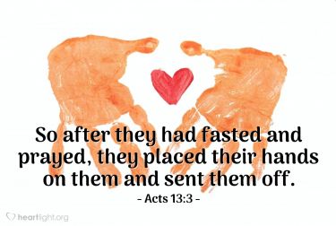 Illustration of the Bible Verse Acts 13:3
