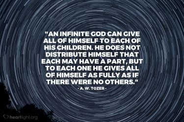 Illustration of the Bible Verse Quote by A. W. Tozer