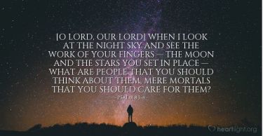 Illustration of the Bible Verse Psalm 8:3-4