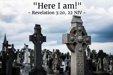 Illustration of the Bible Verse Revelation 3:20, 22 NIV