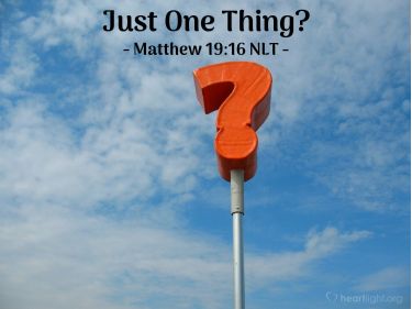 Illustration of the Bible Verse Matthew 19:16 NLT