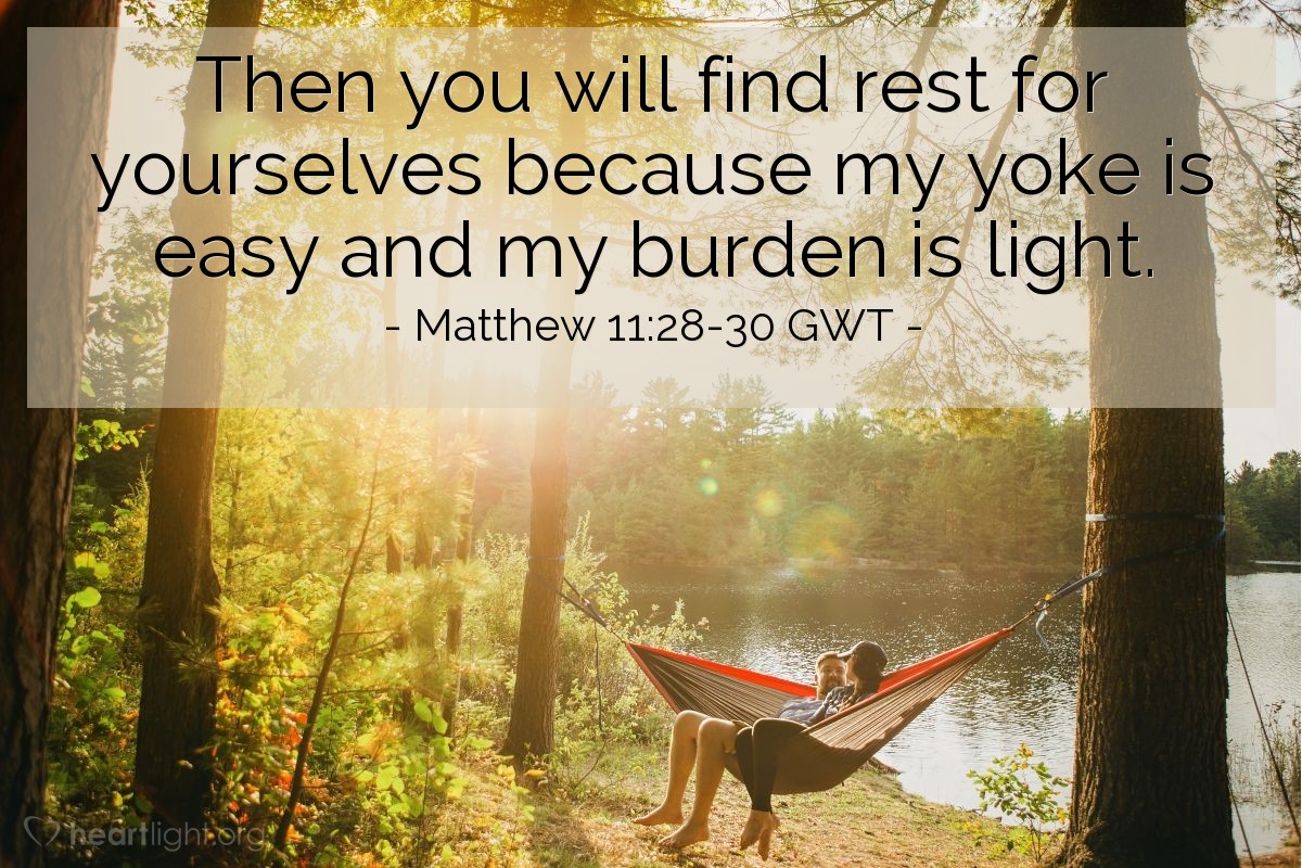 Matthew 11 28 Illustrated He Will Give Us Rest Heartlight Gallery