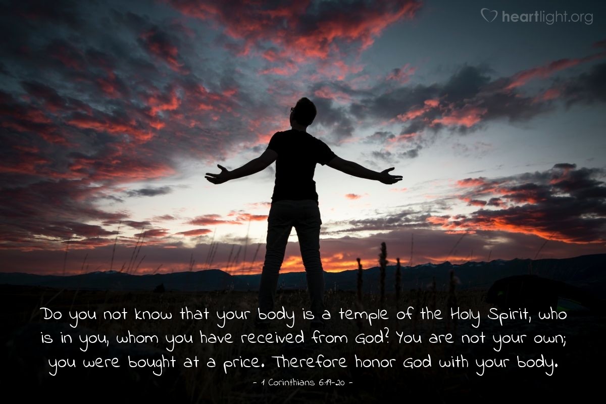 Illustration of 1 Corinthians 6:19-20 on Honor