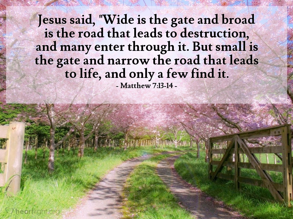 Matthew 7 13 14 Illustrated The Gate Heartlight Gallery