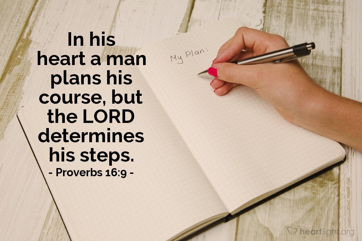 Illustration of Proverbs 16:9 on Lord