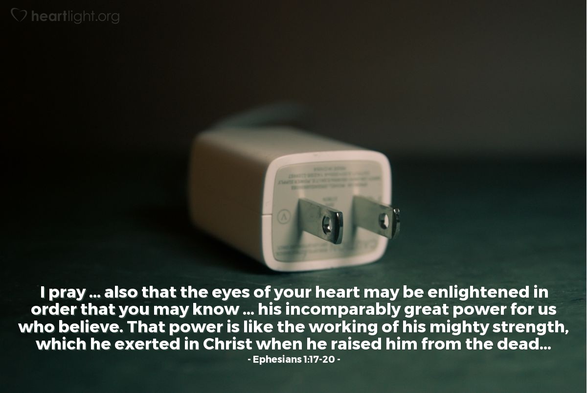 Illustration of Ephesians 1:17-20 on Heart