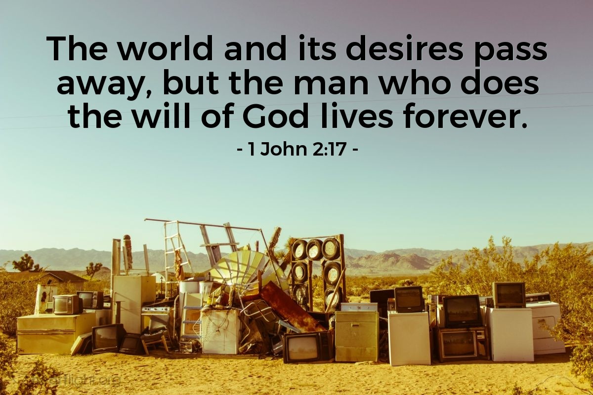 Inspirational illustration of 1 John 2:17