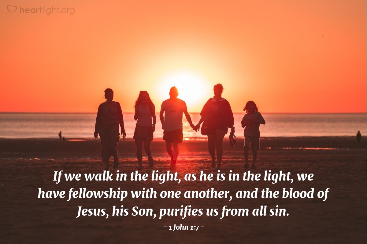 Illustration of 1 John 1:7 on Walk