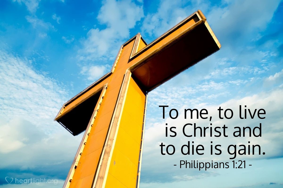 Illustration of Philippians 1:21 on Death