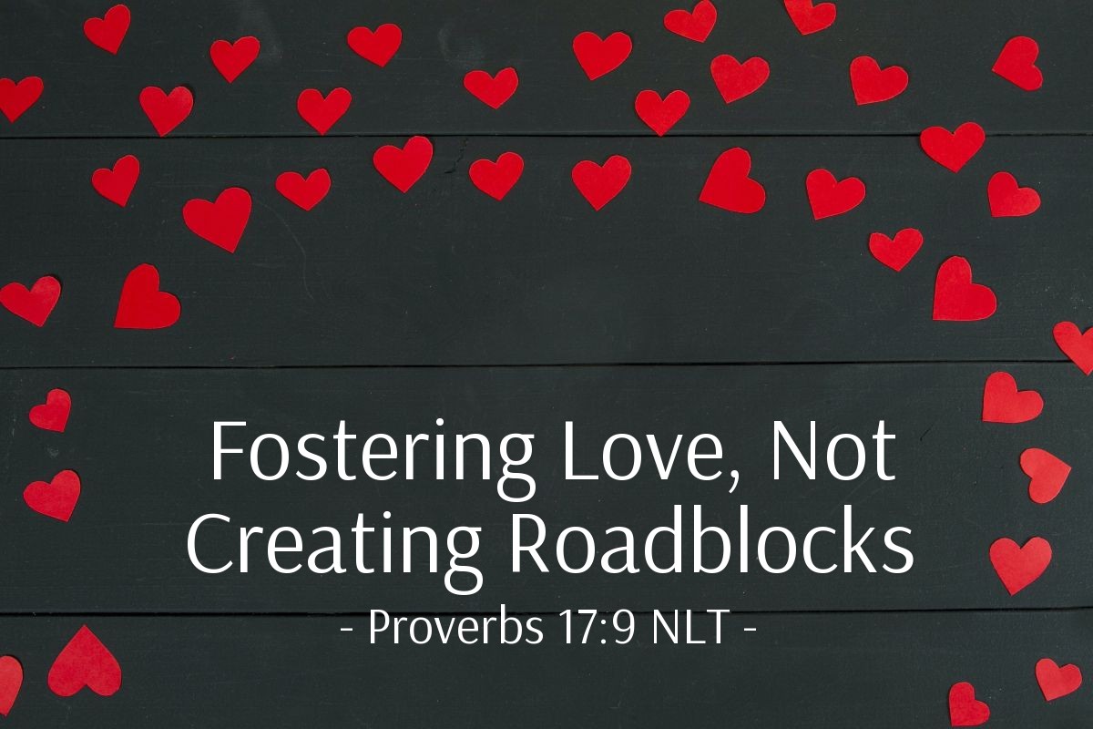 Illustration of Proverbs 17:9 NLT —  Love prospers when a fault is forgiven, but dwelling on it separates close friends.