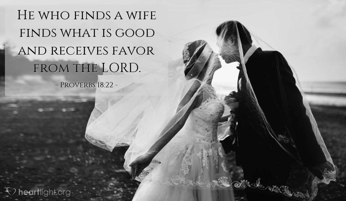 Illustration of Proverbs 18:22 on Marriage
