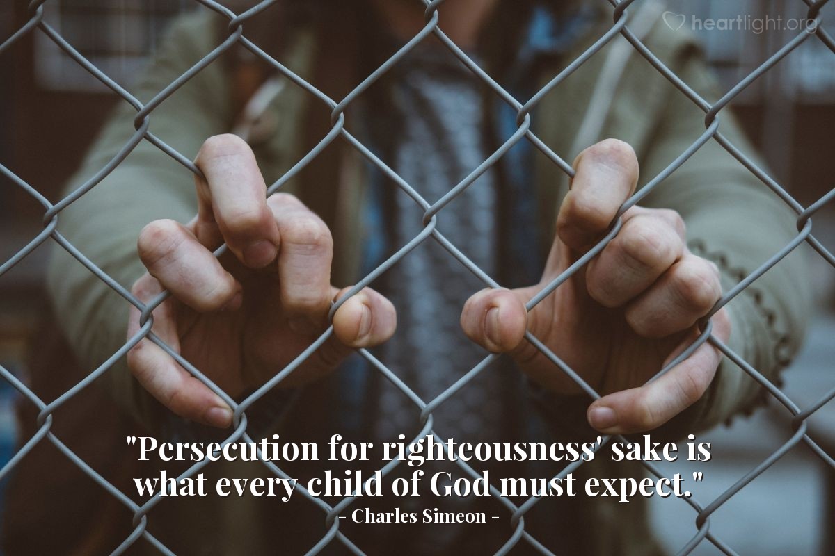 Illustration of Charles Simeon — "Persecution for righteousness' sake is what every child of God must expect."