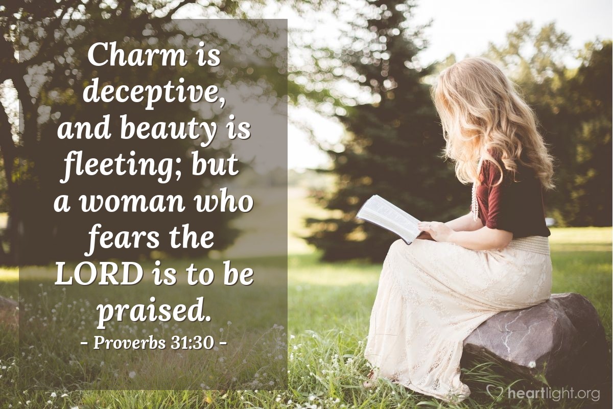 Illustration of Proverbs 31:30 on Lord