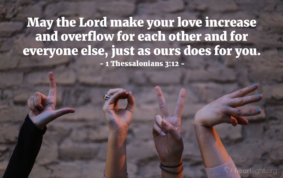 Illustration of 1 Thessalonians 3:12 on People