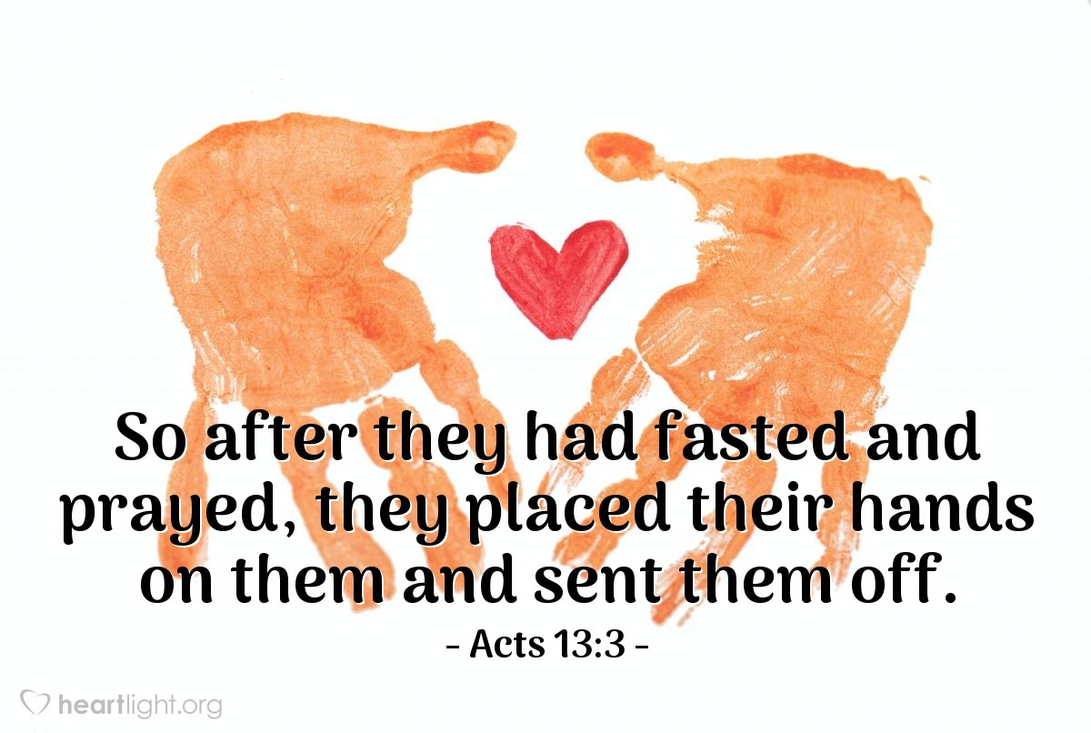 Illustration of Acts 13:3 on Prayer