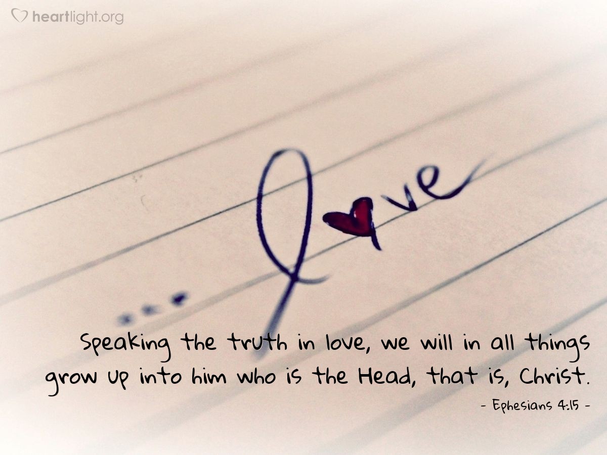 Illustration of Ephesians 4:15 on Love