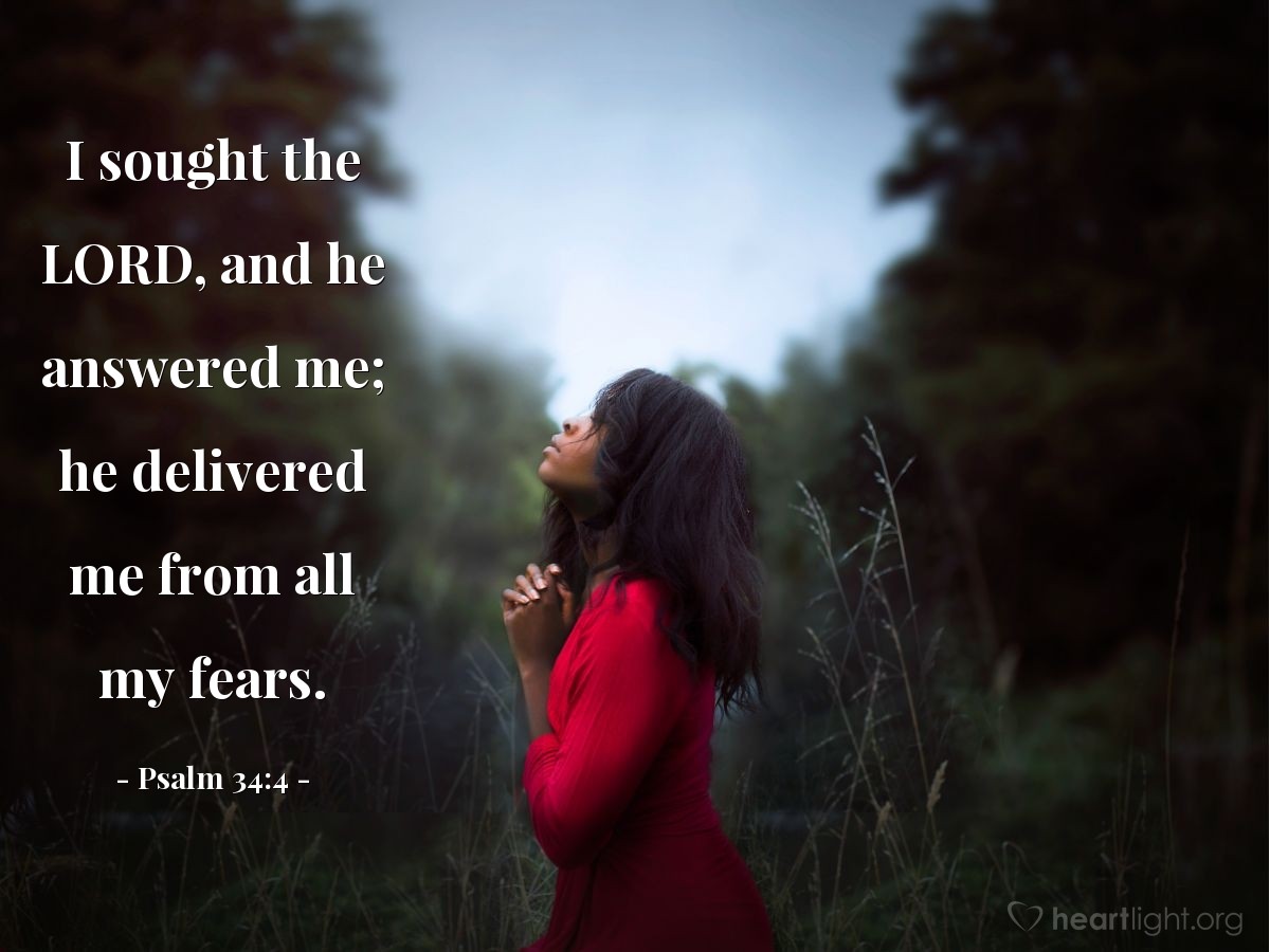 Psalm 34 4 Illustrated I Sought The LORD And He Answered Me 