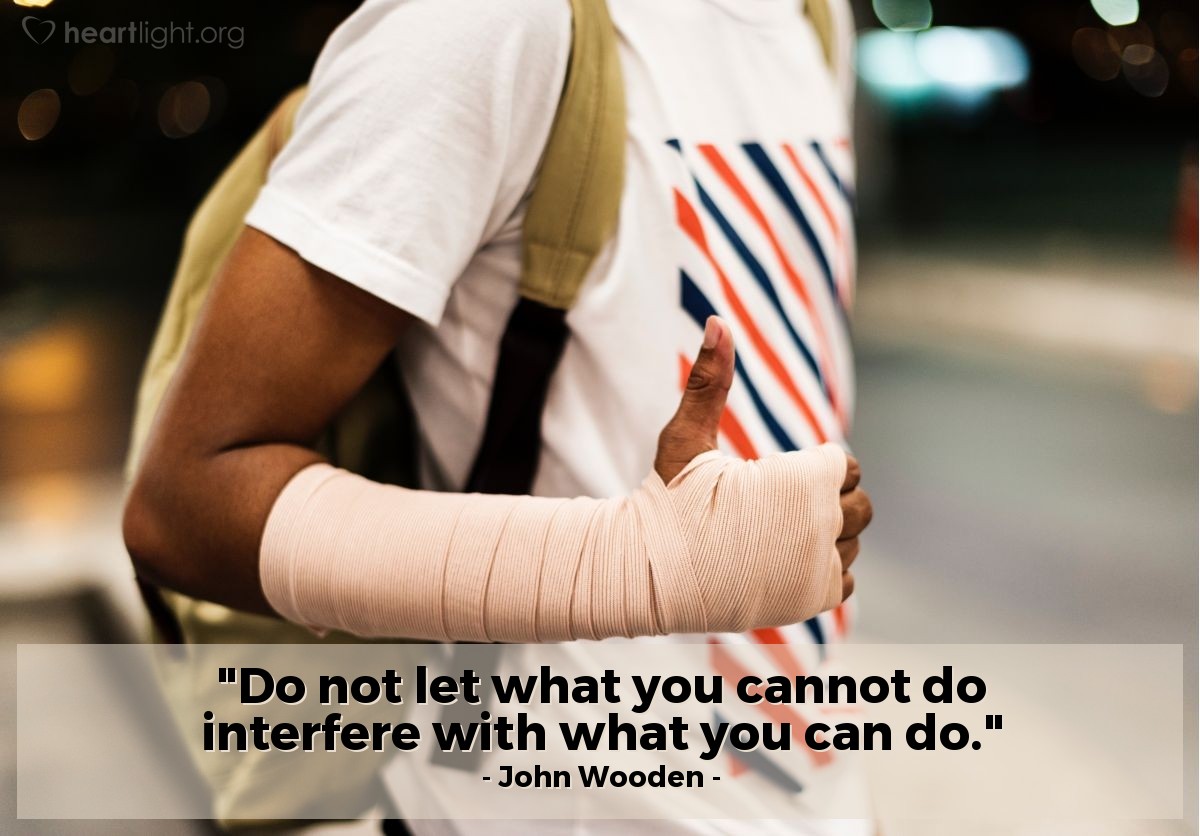 Illustration of John Wooden — "Do not let what you cannot do interfere with what you can do."