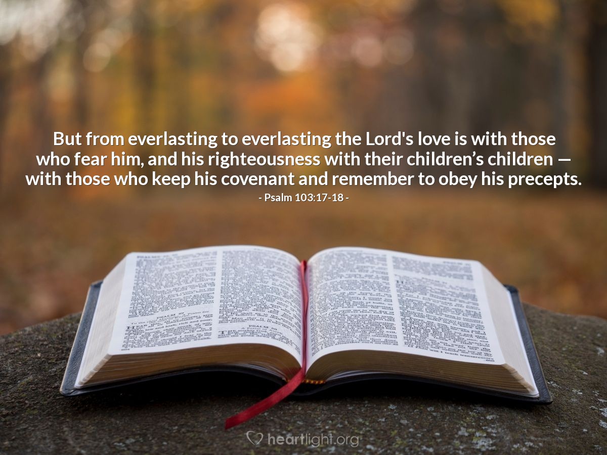 Illustration of Psalm 103:17-18 on Children