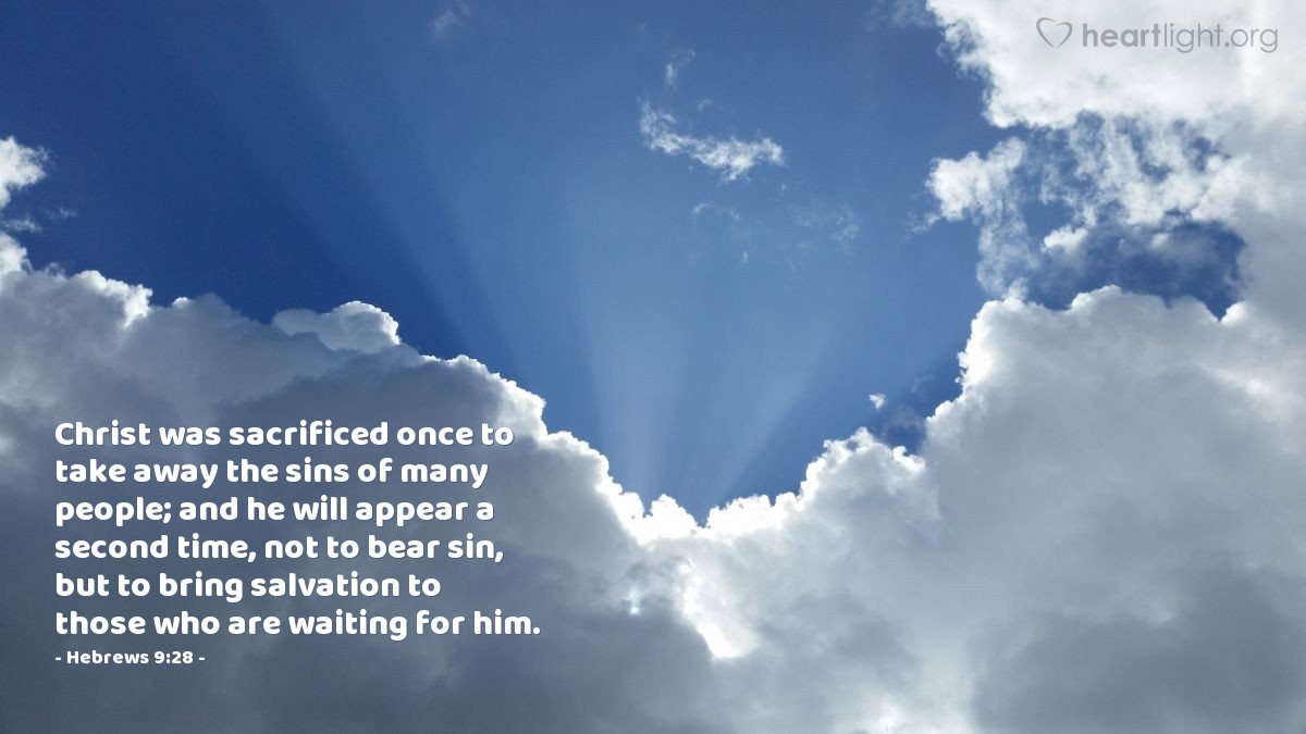 Illustration of Hebrews 9:28 on Sin