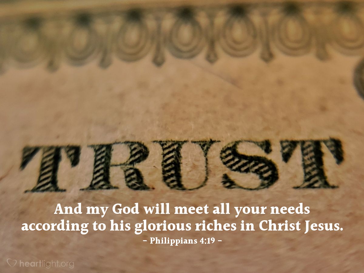 Illustration of Philippians 4:19 on God