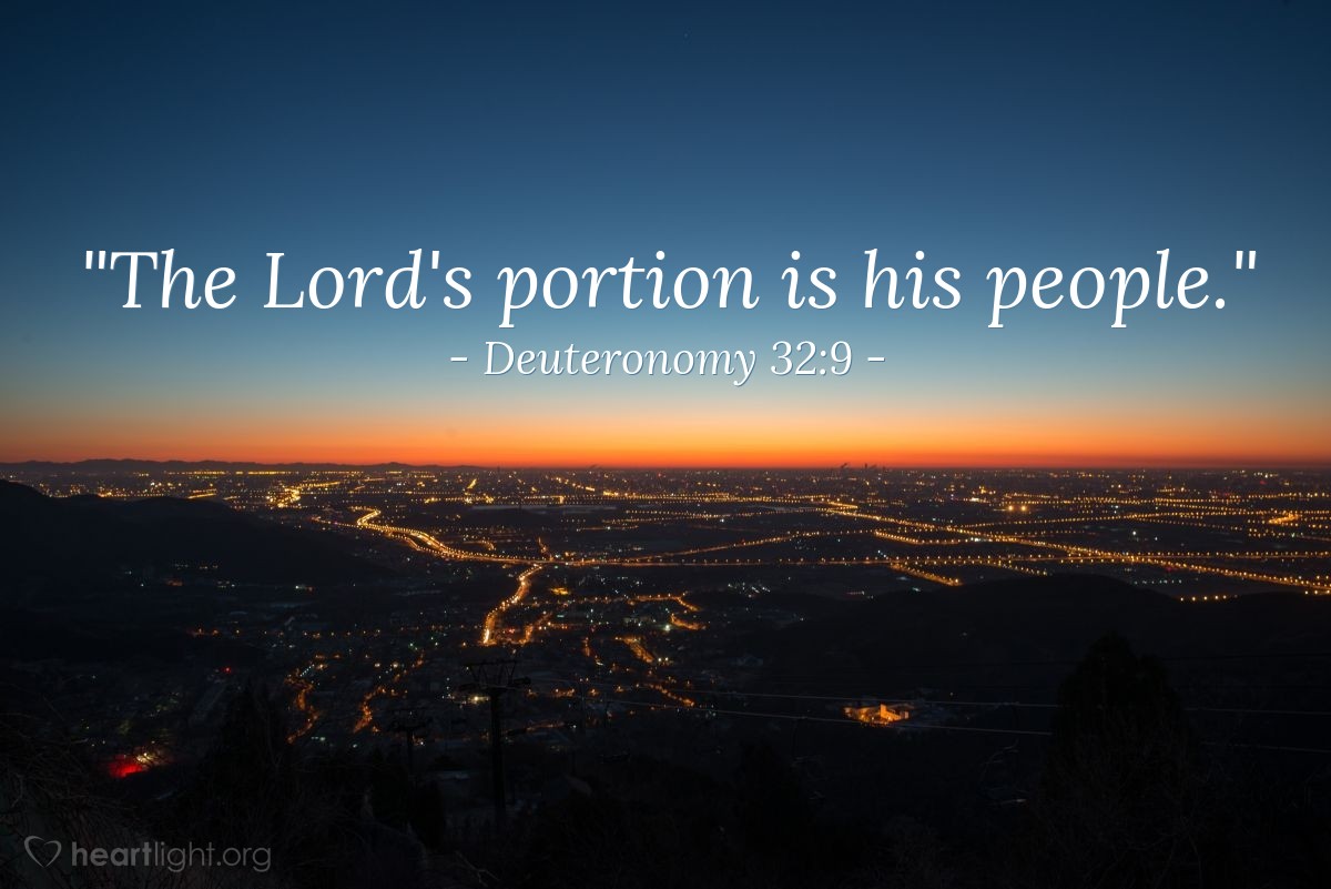 Illustration of Deuteronomy 32:9 — "The Lord's portion is his people."