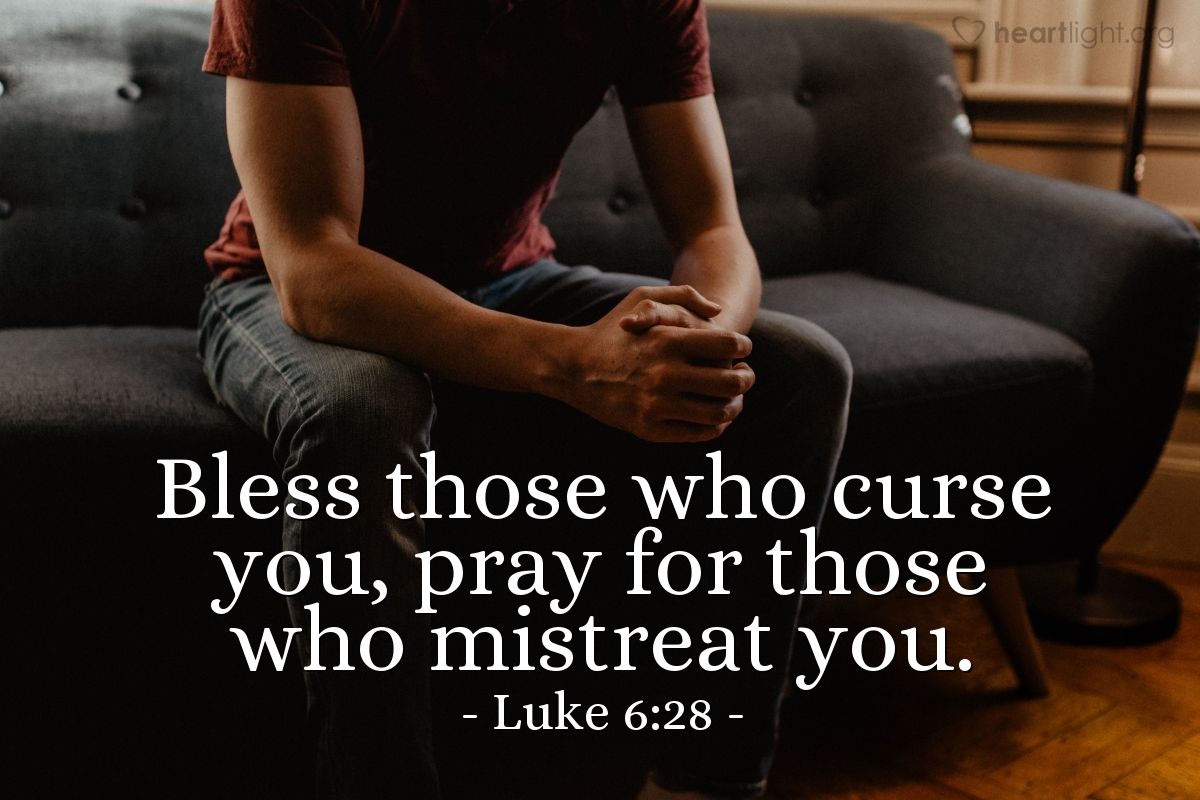 Illustration of Luke 6:28 on Hardship