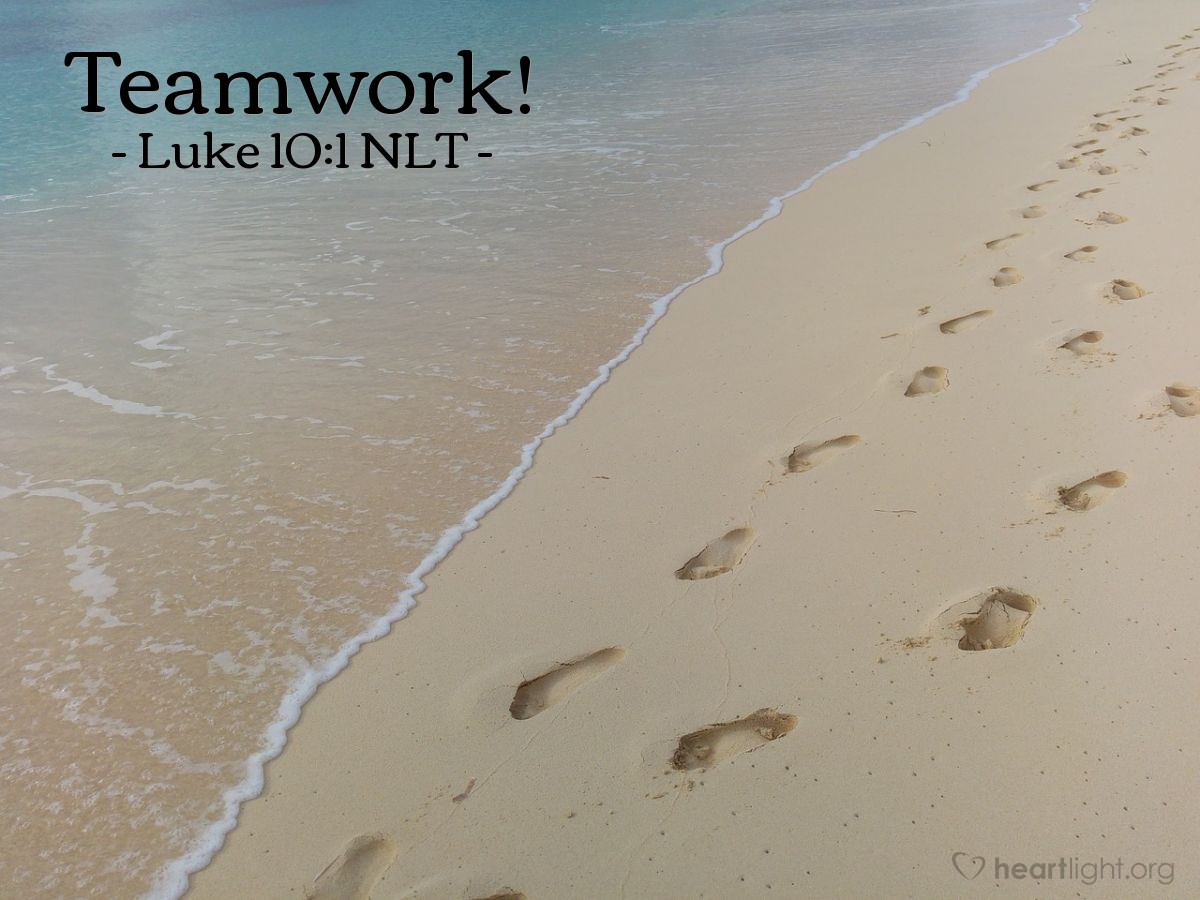 Illustration of Luke 10:1 NLT — The Lord now chose seventy-two other disciples and sent them ahead in pairs to all the towns and places he planned to visit.