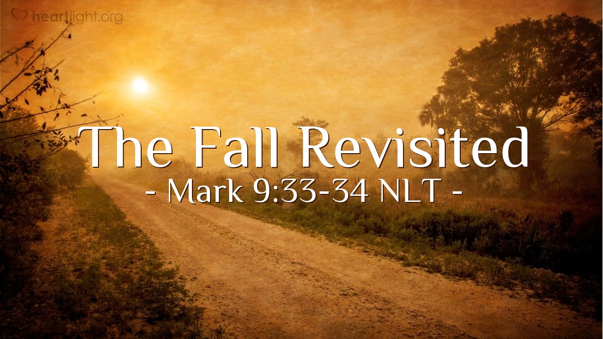 Illustration of Mark 9:33-34 NLT — "What were you discussing out on the road?"