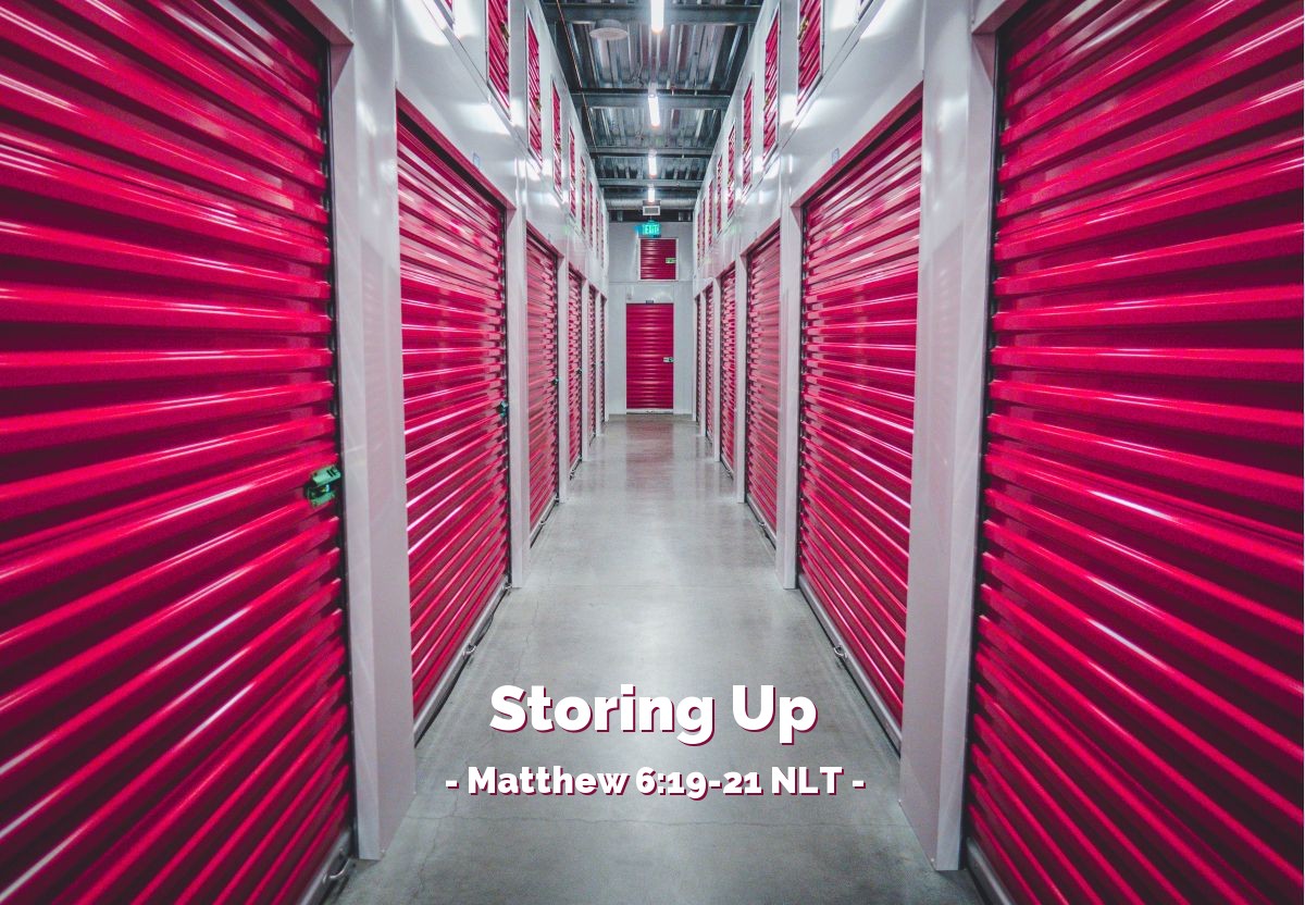 Illustration of Matthew 6:19-21 NLT — "Don't store up treasures here on earth, where moths eat them and rust destroys them, and where thieves break in and steal."