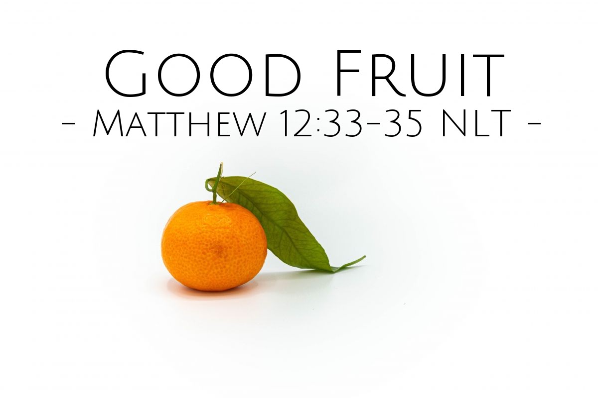 Good Fruit Matthew 12 33 35 What Jesus Did