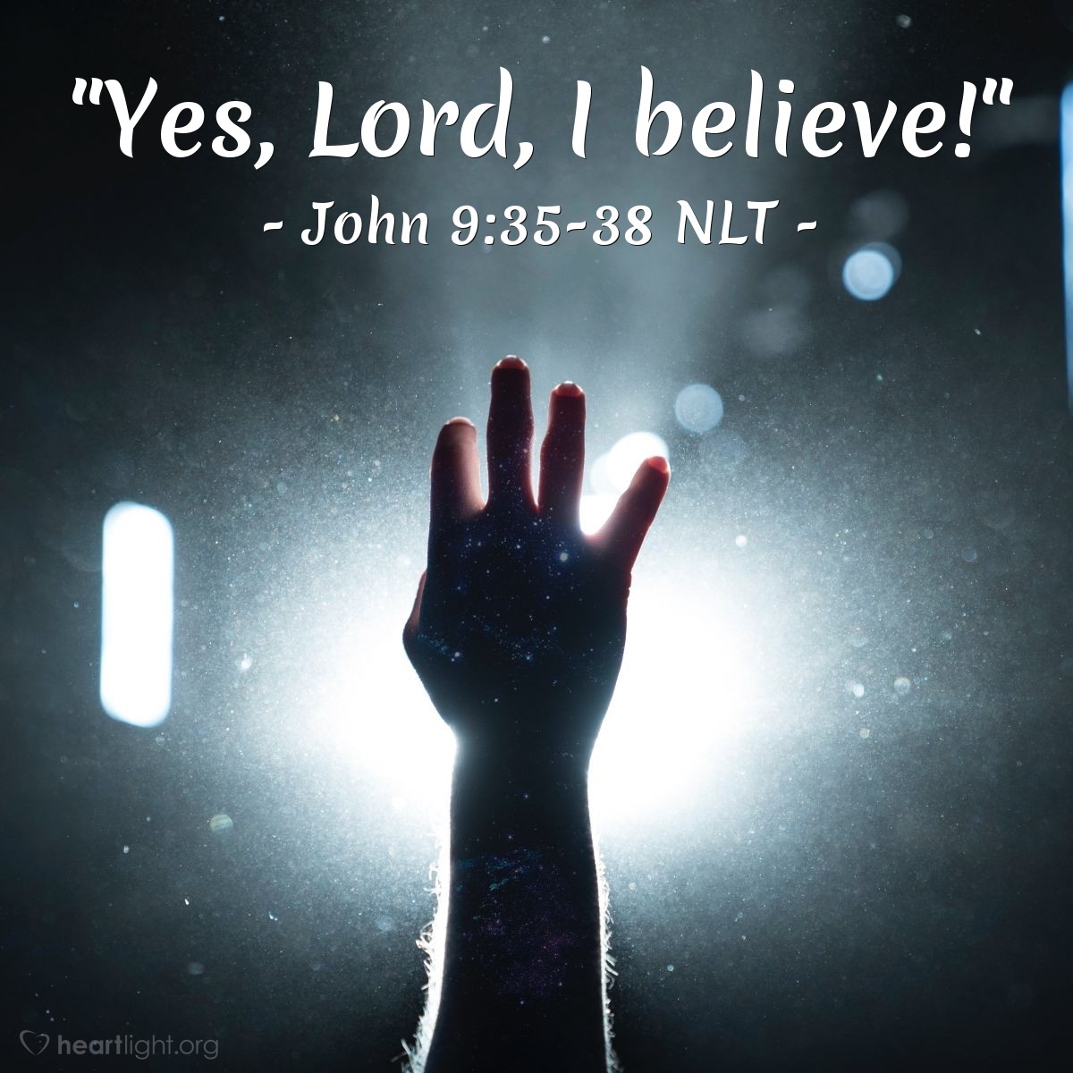 Illustration of John 9:35-38 NLT — "Yes, Lord, I believe!"