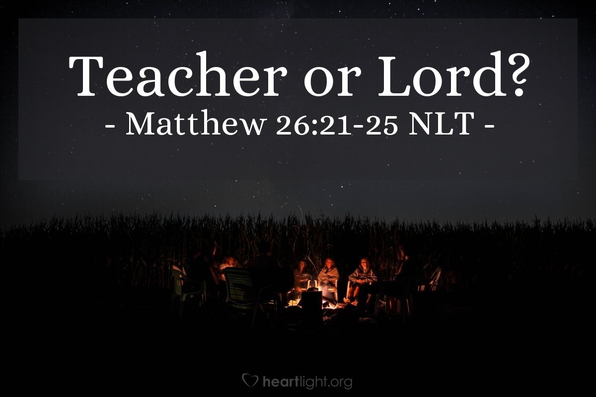 Illustration of Matthew 26:21-25 NLT — "You have said it."