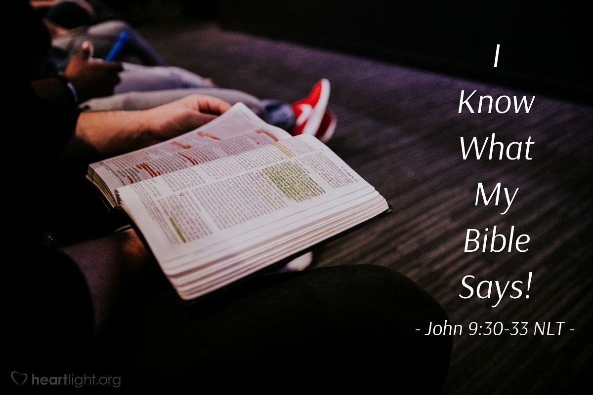 'I Know What My Bible Says!' - John 9:30-33