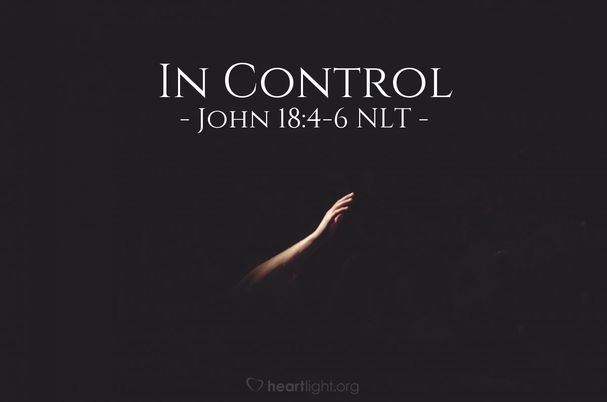Illustration of John 18:4-6 NLT — "I AM he,"